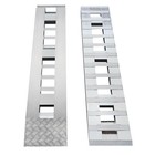 2pcs Aluminum Trailer Ramps Truck Car Auto Trailer Ramps Loading Ramps Silver Us
