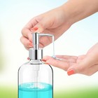 Clear Soap Dispenser With Rust Proof Pump  Waterproof Labels  2 Pack 16 Oz      