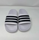 Adidas Men   s Adilette Shower Slides White black Size 9  gz5921 