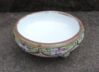 Nippon Handpainted Porcelain Open Salt Dip  Cellar  Dish W moriage Paint 