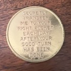 Vintage Boy Scouts Of America Good Turn Metal Coin 35mm Gold Colored Great Shape