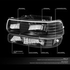 Dna Motoring Hl-oh-cs99-4p-bk-cl1 Black Amber Headlights For 99-02 Silverado sub