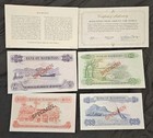 Bank Of Mauritius Complete Specimen Set W coa 1978 001139 Low Sn Rare Mint Cond