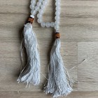 2x Tasbih Muslim Prayer Marble Beads White-handmade - 100 Beads -free Shipping 