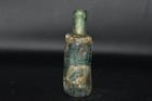 Genuine Ancient Roman Glass Bottle Vial With Iridescent Patina From Middle East