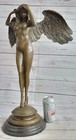 Adolf Weinman Descending Night Bronze Sculpture Nude Large Hot Cast Figurine Art