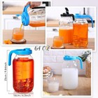 2 Pack 64oz Half Gallon Mason Jar Pitcher With Lid And Spout For Iced Tea Juice