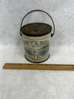 Advertising  Peanut Butter Tin Ontario Pail Blue  White Rare 3 75x3 25 Original