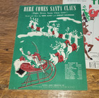 Vintage Christmas Related Sheet Music From The 1940 s  3 Pieces  Santa  Reindeer