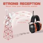 Prohear 027 Am fm Radio Headphones 25db Nrr Safety Orange