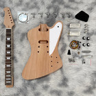 Diy Electric Guitar Kit 2pcs Mahogany Body Neck Rosewood Fretboard Cr Part