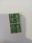 Paire De Timbres Rares 1 Cent George Washington Vert 1917 De La Croix-rouge 1917