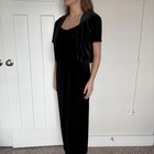 Vintage 90s Danni   Nicole Maxi Dress Set Womens Black Velvet Whimsigoth