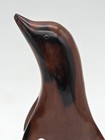 Vintage Hand Carved Stripped Ironwood Wooden Dolphin Statue Figurine Glass Eyes