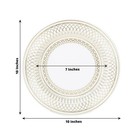25 White Gold 10  Porcelain Design Round Paper Plates Party Events Decorations