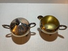 Vintage Fb Rogers Silver Co Footed Sugar Bowl With Lid And Creamer Set