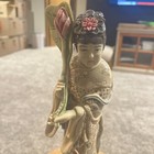 Antique  Chinese Hand Carved Lovely Lady  Figurine