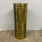 Vintage Brass Umbrella Stand Cane Stand Floor Vase 20  Tall Regency Farmhouse