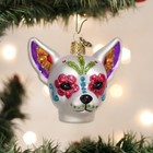 Old World Christmas Glass Ornament For Christmas Tree  Dia De Los Muertos Dog