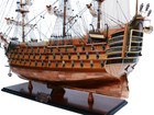 Hms Victory Copper Clad Bottom Wooden 38 5  Tall Ship Model Semi-built Boat New