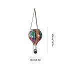 Solar Garden Light Hot Air Balloon Hanging Led Lantern W  Flickering Flame Light