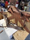 Vintage Wicker And Leather Fly Fishing Trout Creel Basket
