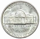 1943-d 5c Jefferson Silver War Nickel Brilliant Uncirculated Us Coin