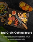 End Grain Cutting Board  Reversible Large Thick Black Walnut Wood Charcuterie   