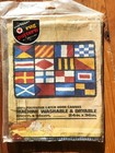 Signal Flags Latch Hook Rug Canvas Anchors Aweigh Away Red Heart Coats 24x36