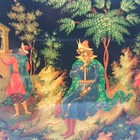 Vintage Palekh Lacquer Miniature Russian Box 1992 Old Original Painting 