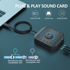 T10 External Sound Card  Usb Audio Adapter For Pc Windows  Mac  Linux  Laptop   
