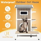 Outdoor Insulated Cat House For Winter Windproof Warm Shelter Escape Door