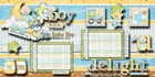 Baby Boy Delight 2 Premade Scrapbook Pages Paper Piecing Layout Digiscrap  a0028