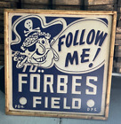 1950 s Antique Style Art Wood Forbes Field Pirates Baseball Sign Display 12x12