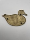Vintage Duck Brass Hot Plate Trivet - Golden