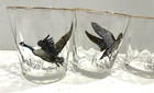 Federal Glass Sportsman Glasses Gold Rim Set Of 4 Rocks Glass  Richard Bishop