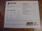 Vintage Original Suzuki 1982 Pe175z Enduro Brochure
