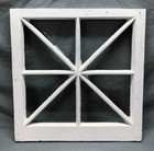 Antique Vintage Single 8 Lite Window Sash Shabby White Chic 27x28 Old 514-25b