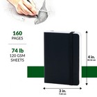 Portable 3x4 Sketchbook  160 Pages  Mini Art Notebook  Black