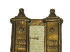 Vintage 1960s Torah Scroll Mezuzah Made In Israel - 1900 Fraget Warsaw Replica