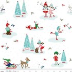 4 Fat Quarters Riley Blake  pixie Noel  Christmas Quilt Cotton