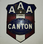 Vintage Aaa American Automobile Association Canton  Oh Topper Badge Plaque 1930s