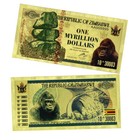Zimbabwe One Myrillion Dollars Gold Foil Banknotes 100pcs With Collectible Box