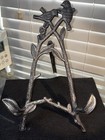 Rustic Farmhouse Cast Iron Bird   Branch Tabletop Recipe cookbook Easel Stand