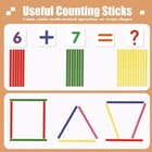 Wooden Abacus For Kids Math - 10-row Counting Toy With 100 Beads  Number Cards  
