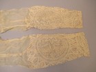 Antique Victorian Handmade Tape Lace Sleeves Pair
