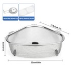 Stainless Steel Sink Strainer Basket  Triangle Drain Rack  Kitchen Food Filter