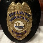 Macarthur Center Security Sergeant Badge Norfolk Va W  Black Clip Holder