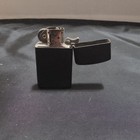 Zippo Black Matte Flip Top Cigarette Lighter With Zippo Logo