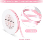 Pink Satin Ribbon For Gift Warping 3 8inch 50 Yards Solid Polyester Fabric Ribbo